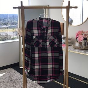 Plaid Tunic Top